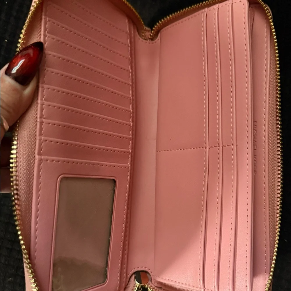 Michael Kors Pink and White MK Cosmetic Bag - Picture 2 of 4